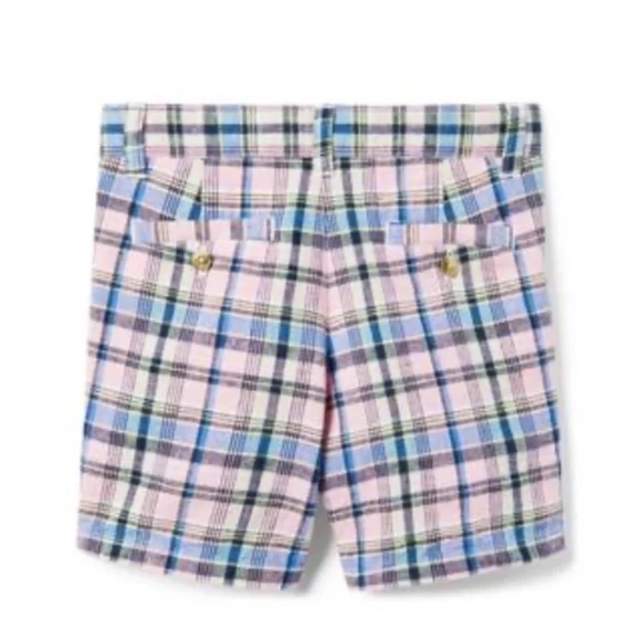 Janie and Jack Baby Boy Plaid Adjustable Waist Shorts 6-12M - Picture 2 of 8